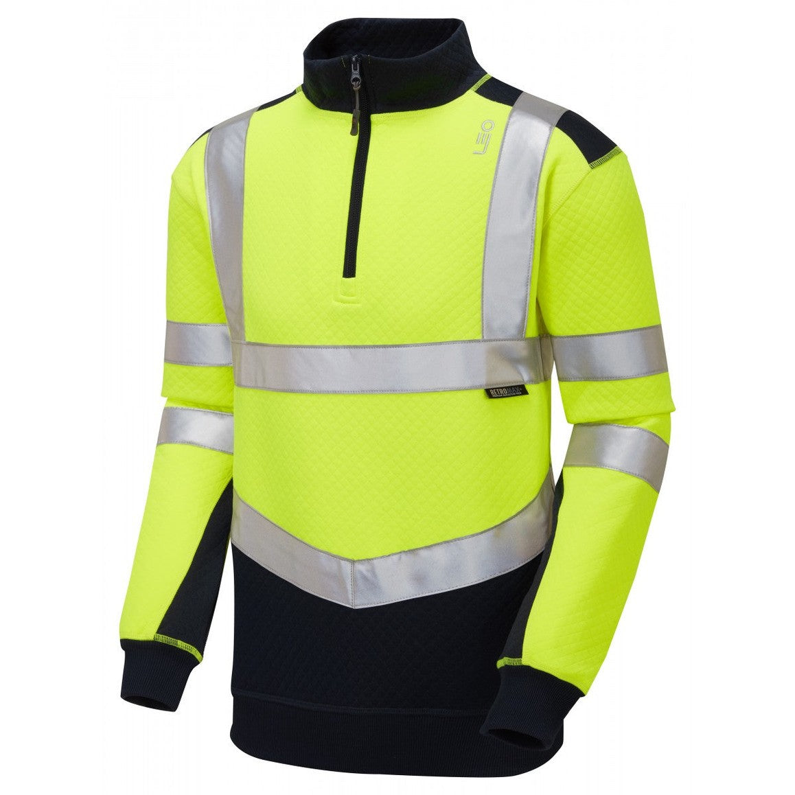 Leo Workwear TAPELEY Leo EcoViz Dual Colour 1/4 Zip Sweatshirt