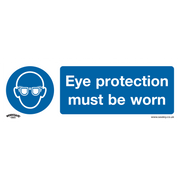 Sealey Mandatory Safety Sign - Eye Protection Must Be Worn - Self-Adhesive Vinyl
