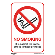 Sealey Prohibition Safety Sign - No Smoking (On Premises) - Self-Adhesive Vinyl