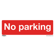 Sealey Prohibition Safety Sign - No Parking - Rigid Plastic - Pack of 10