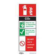 Sealey Safe Conditions Safety Sign - CO2 Fire Extinguisher - Self-Adhesive Vinyl - Pack of 10