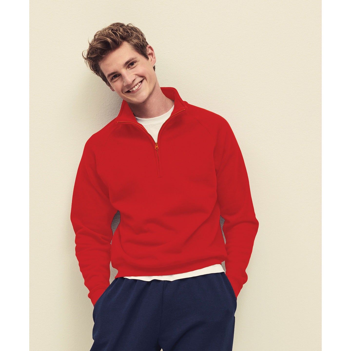 Fruit Of The Loom Classic 80/20 Zip Neck Sweatshirt