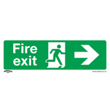 Sealey Safe Conditions Safety Sign - Fire Exit (Right) - Rigid Plastic