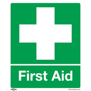 Sealey Safety Sign - First Aid - Self-Adhesive Vinyl - Pack of 10