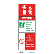Sealey Safe Conditions Safety Sign - Water Fire Extinguisher - Rigid Plastic - Pack of 10