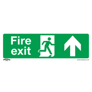 Sealey Safe Conditions Safety Sign - Fire Exit (Up) - Self-Adhesive Vinyl - Pack of 10