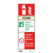 Sealey Safe Conditions Safety Sign - Foam Fire Extinguisher - Rigid Plastic