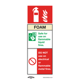 Sealey Safe Conditions Safety Sign - Foam Fire Extinguisher - Self-Adhesive Vinyl - Pack of 10