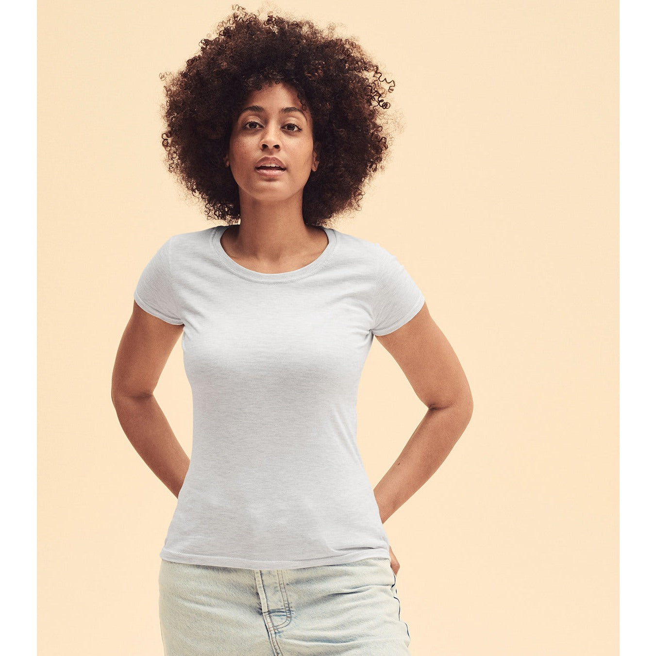 Fruit Of The Loom Women's Iconic 195 Ringspun Premium T-Shirt - Desert Sand