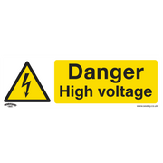 Sealey Warning Safety Sign - Danger High Voltage - Self-Adhesive Vinyl - Pack of 10