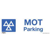 Sealey Warning Safety Sign - MOT Parking - Self-Adhesive Vinyl