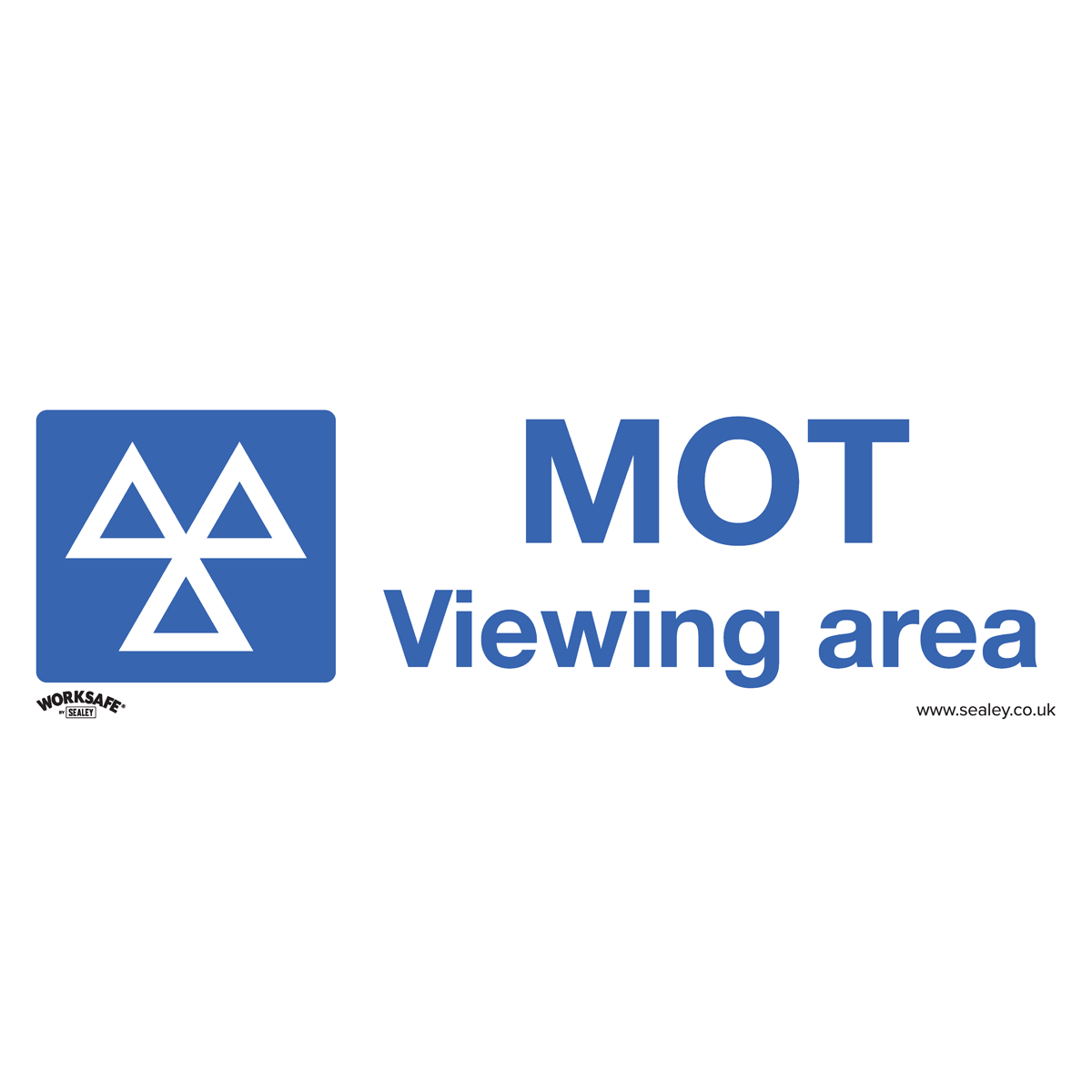 Sealey Warning Safety Sign - MOT Viewing Area - Self-Adhesive Vinyl