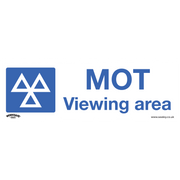 Sealey Warning Safety Sign - MOT Viewing Area - Self-Adhesive Vinyl