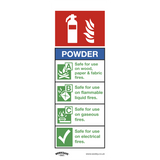 Sealey Safe Conditions Safety Sign - Powder Fire Extinguisher - Rigid Plastic