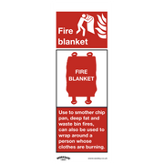 Sealey Safe Conditions Safety Sign - Fire Blanket - Rigid Plastic - Pack of 10
