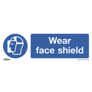 Sealey Mandatory Safety Sign - Wear Face Shield - Self-Adhesive Vinyl