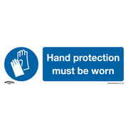 Sealey Mandatory Safety Sign - Hand Protection Must Be Worn - Self-Adhesive Vinyl