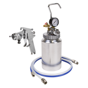 Sealey Pressure Pot System with Spray Gun & Hoses 1.8mm Set-Up