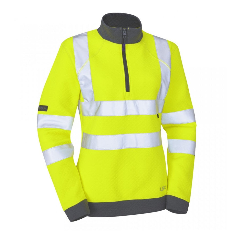 Leo Workwear ELBERRY Leo EcoViz Womens 1/4 Zip Sweatshirt