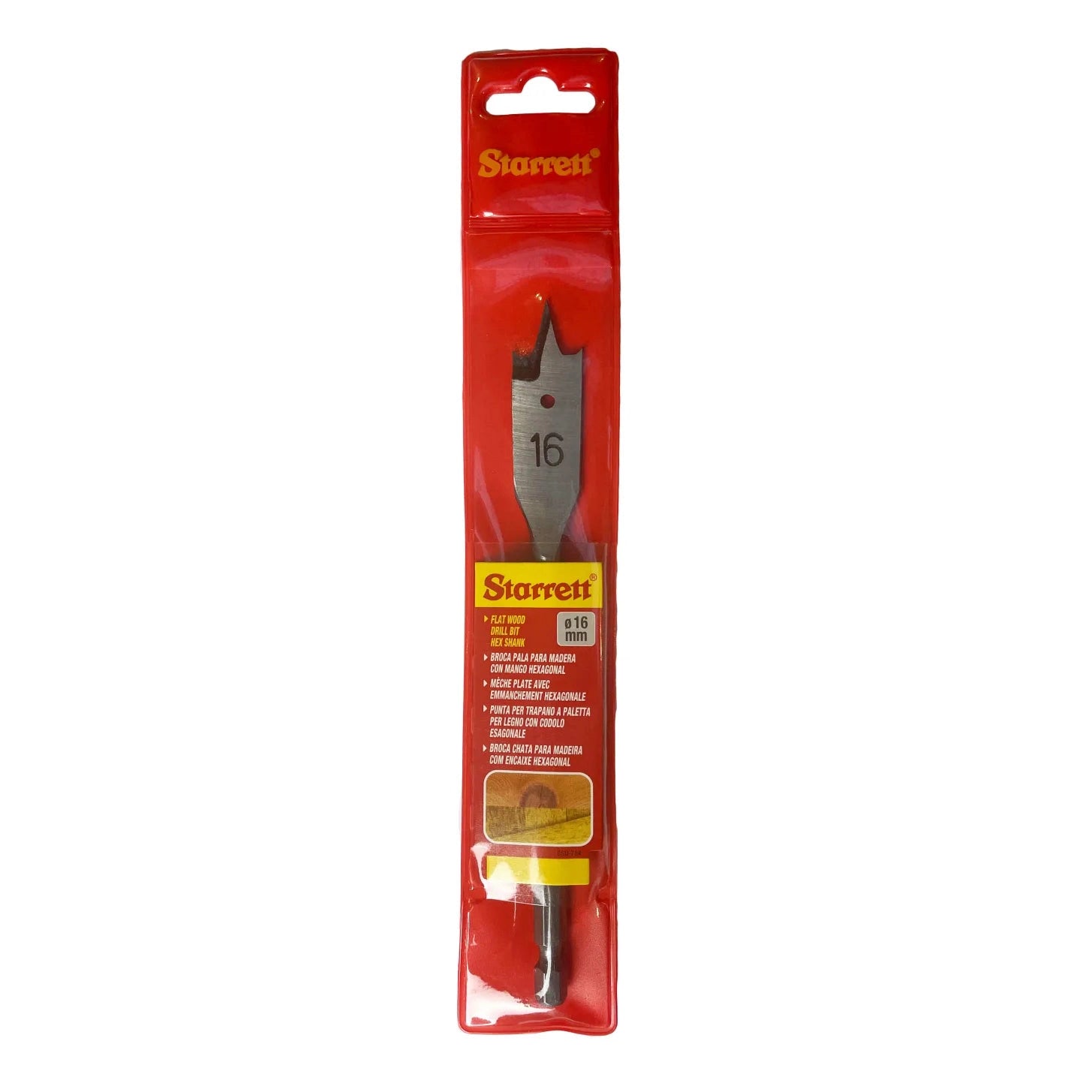 Starrett Flat Wood Drill Bit 16 x 152mm