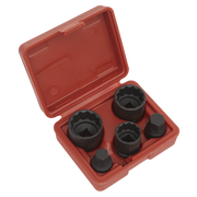 Sealey Impact Hub Socket & Socket Bit Set 5pc 12-Point 1/2"Sq Drive