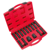 Sealey Impact Hex, TRX-Star* & TRX-Star* Female Socket Bit Set 16pc 3/4" & 1"Sq Drive