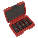 Sealey Impact Socket Set 1/2"Sq Drive 77mm Double Ended 18.5 x 22.5mm - 5pc