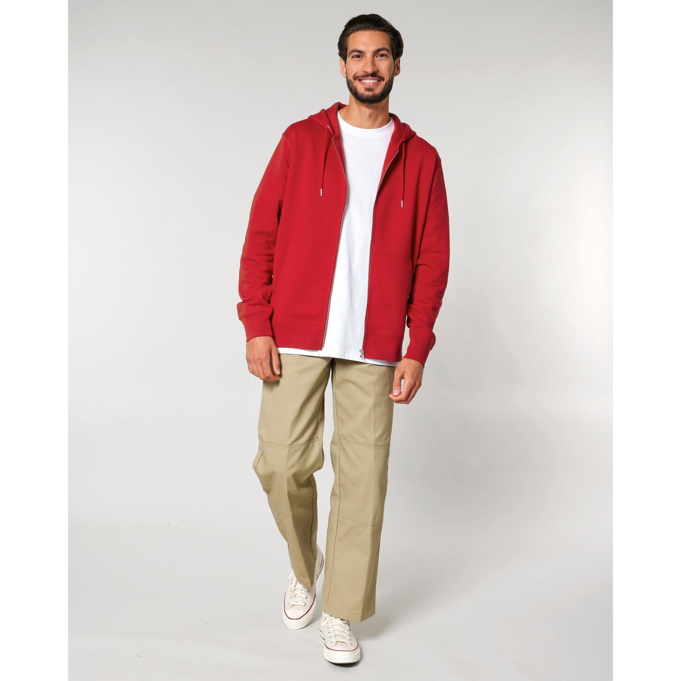 Stanley/Stella Unisex Cultivator 2.0 Iconic Zip-Thru Hoodie Sweatshirt (Stsu179) - Red