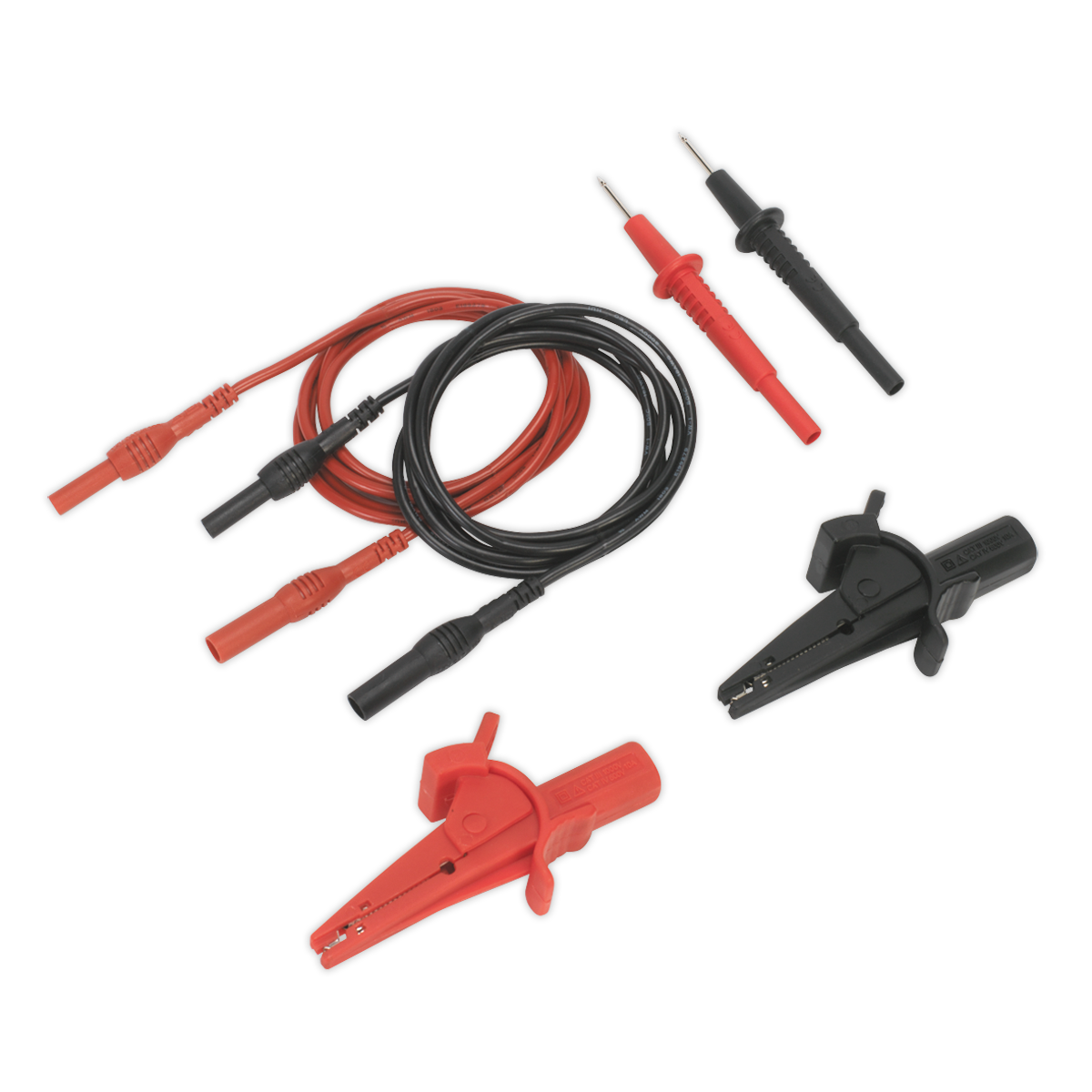 Sealey Automotive Test Lead & Crocodile Clip Set 6pc