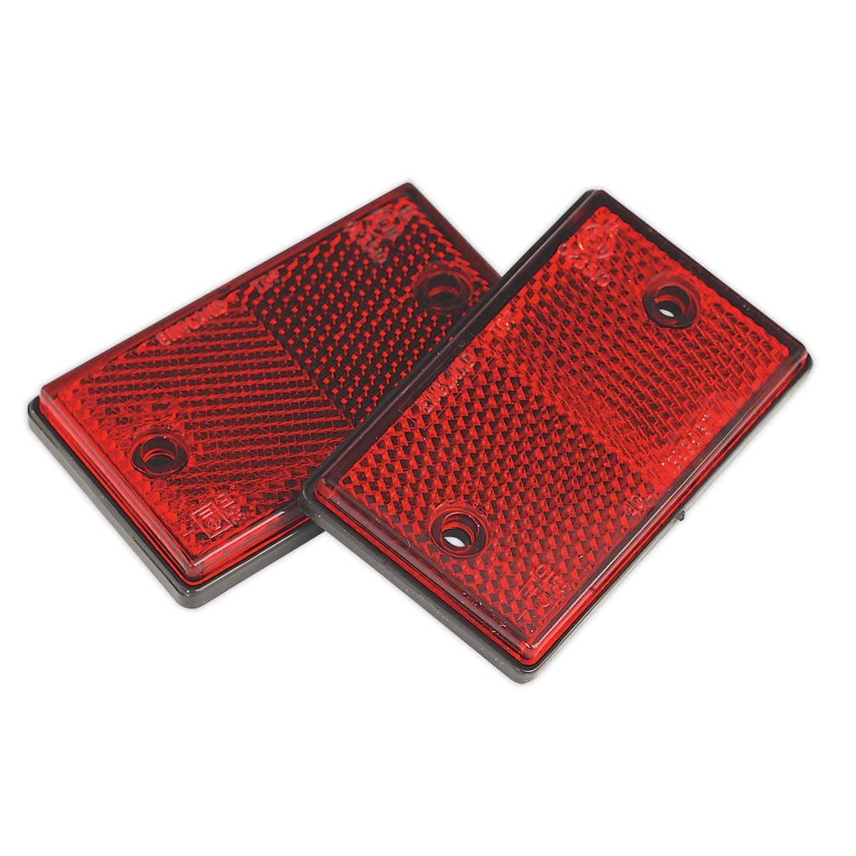 Sealey Reflex Reflector Red Oblong Pack of 2