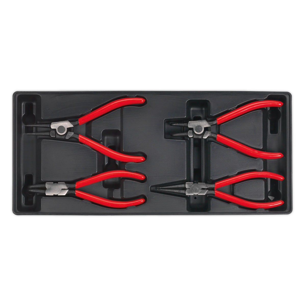 Sealey Tool Tray with Circlip Pliers Set 4pc