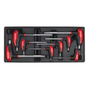 Sealey Tool Tray with T-Handle Ball-End Hex Key Set 8pc