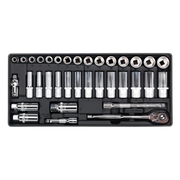 Sealey Tool Tray with Socket Set 35pc 3/8"Sq Drive TBT20