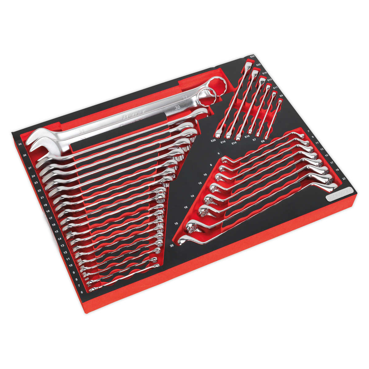 Sealey Tool Tray with Spanner Set 35pc