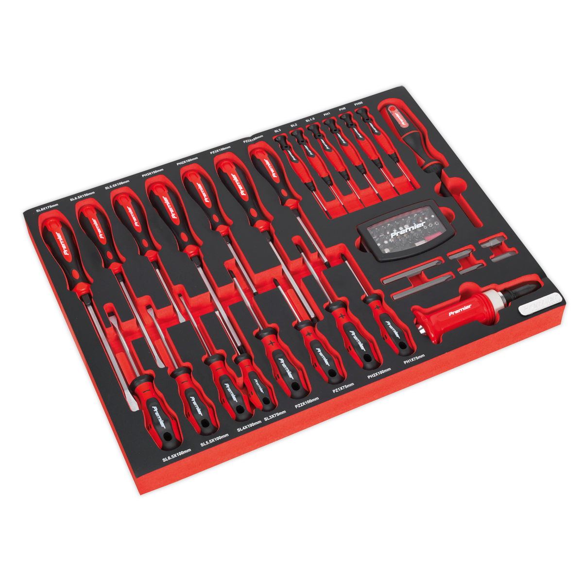 Sealey Tool Tray with Screwdriver Set 72pc
