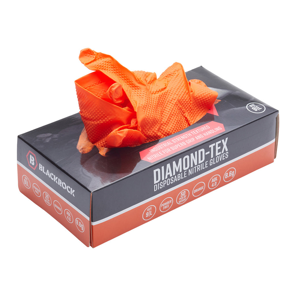 Blackrock Diamond Tex Disposable Nitriles Gloves Box 50 pcs