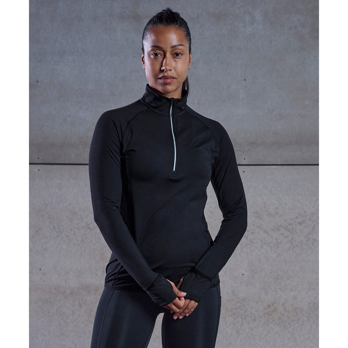Tombo Women's Long-Sleeved ¼ Zip Top
