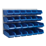 Sealey Bin & Panel Combination 24 Bins - Blue