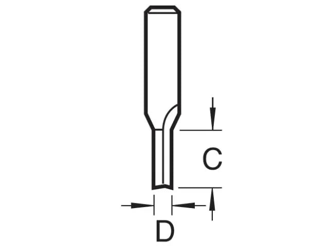 Trend 3/2 x 1/4 TCT Two Flute Cutter 6.0 x 16mm