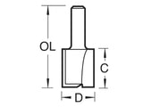 Trend 3/61 x 1/4 TCT Two Flute Cutter 10.0 x 25mm
