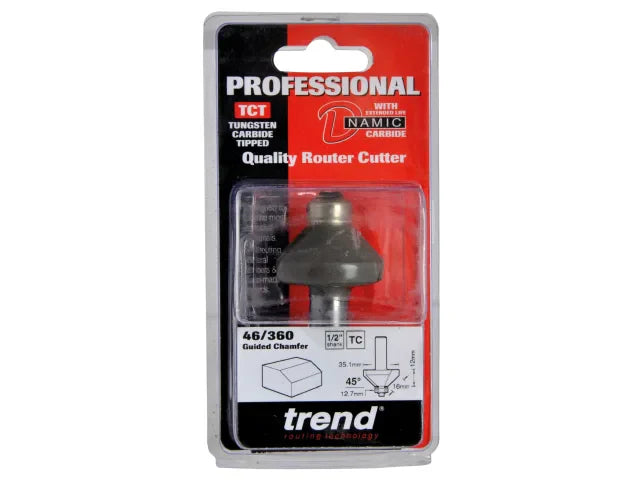 Trend 46/360 x 1/2 TCT Bearing Guided Chamfer 45° 35.1 x 12mm