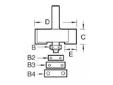 Trend 46/39 x 1/4 TCT Bearing Guided Rebate Set 35 x 12.7mm