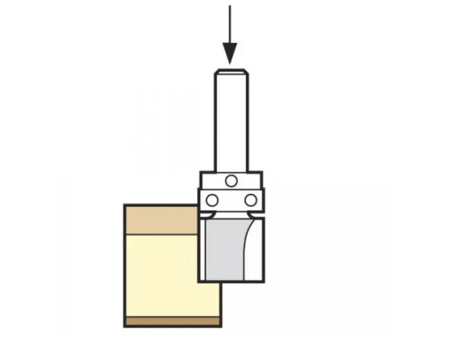 Trend 46/90 x 1/4 TCT 90° Shank Mounted Template Profiler 15.9 x 25mm