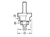 Trend 9/72 x 1/4 TCT Bearing Guided Corner Bead Cutter 4.8 Radius