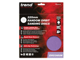 Trend Zirconium Orbital Sanding Disc 225mm x 60G (Pack 10)
