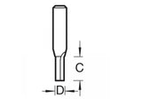 Trend C001 x 1/4 TCT Two Flute Cutter 3.2 x 9.5mm
