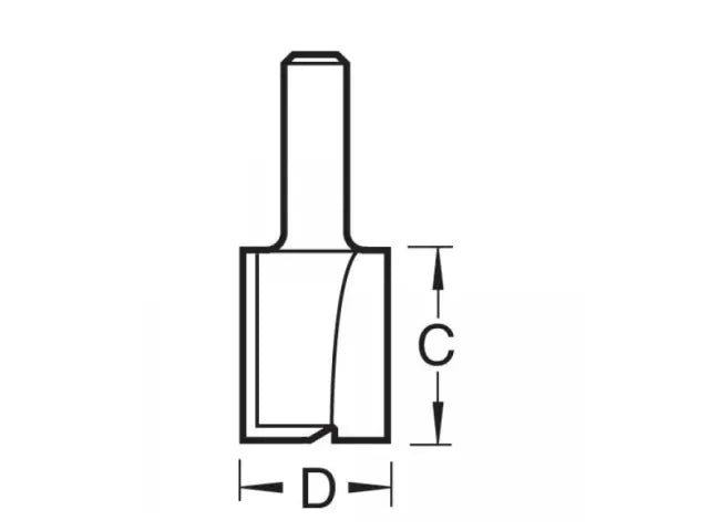 Trend C014 x 1/4 TCT Two Flute Cutter 9.5 x 25.4mm