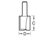 Trend C024A x 1/4 TCT Two Flute Cutter 15.0 x 25.4mm