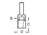 Trend C121B x 1/4 TC Bearing Guided Template Profile Cutter 12.7mm x 9.5mm