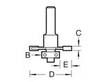 Trend C145 x 1/4 TCT Bearing Guided Slotting Cutter 6.3mm